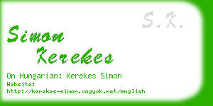 simon kerekes business card